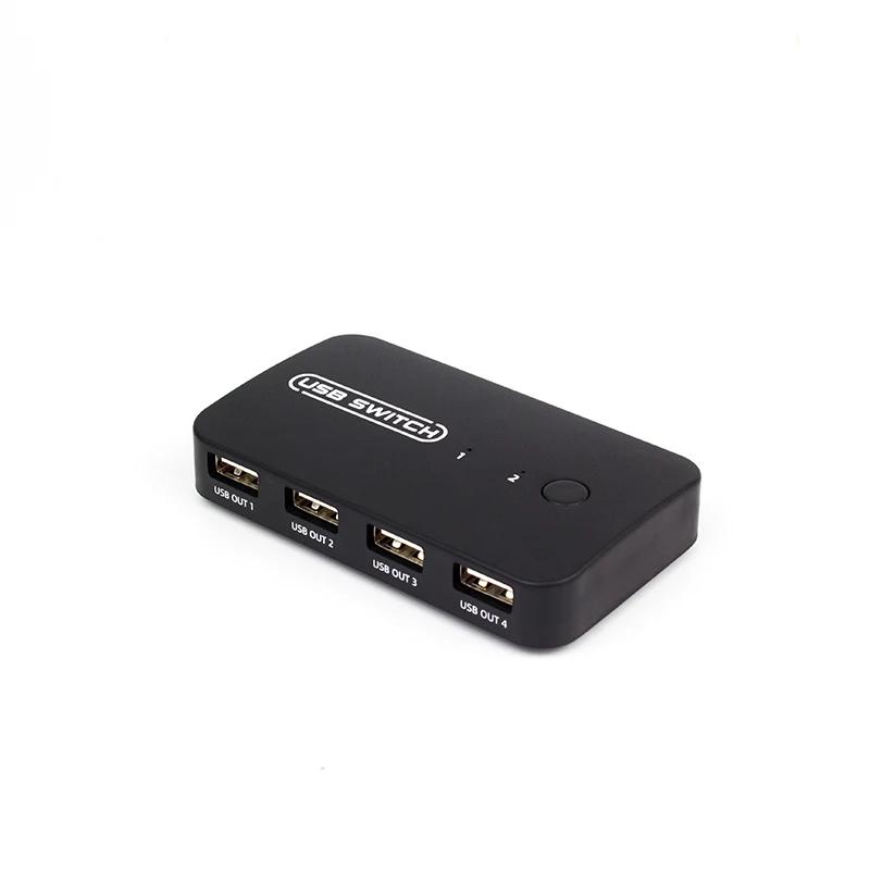 USB KVM ġ   ǻʹ U ũ 콺 Ű ͸ մϴ  box Device 2 In 4 Out Splitter With Original Cable